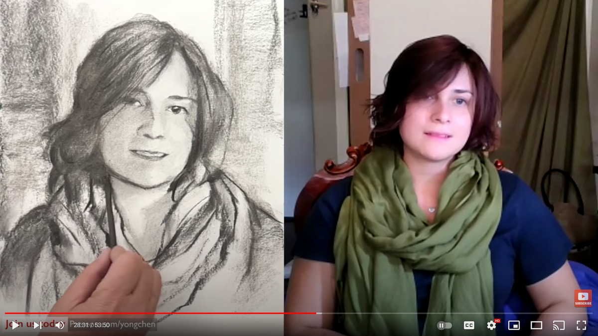 Live portrait demonstration using Nitram Starter Kit by Yong Chen